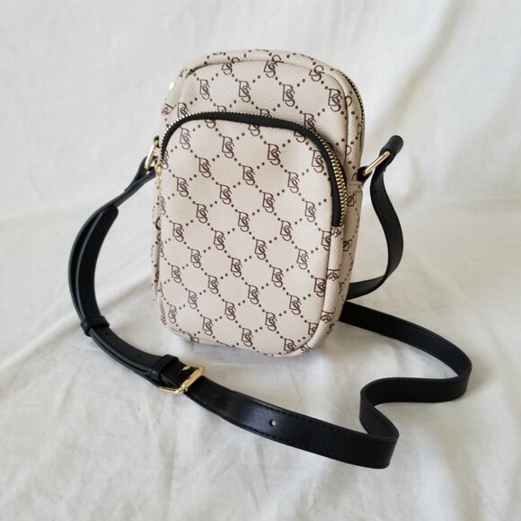 NWT! Bostanten Brown/Beige Cell Purse/Crossbody/Shoulder Bag with Adjust. Strap - Picture 10 of 13